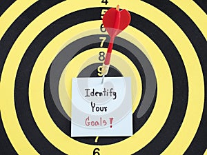 Identify your goal on dart board 1