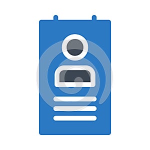 Identit card vector glyph color icon