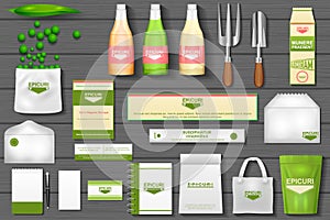 Identity branding mockup for eco gardening