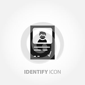 Identity card icon, design element