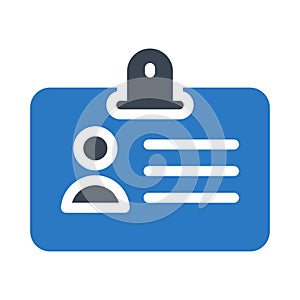 Identity card vector glyph color icon photo