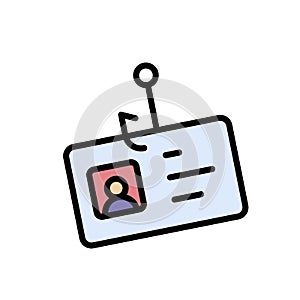 Identity cyber attack icon. Simple color with outline vector elements of hacks icons for ui and ux, website or mobile application