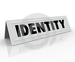 Identity Personal Character Distinctive Name Tent Card