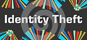 Identity Theft Dark Colorful Elements Background