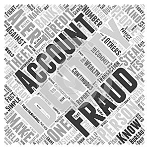 Identity theft and fraud alert word cloud concept word cloud concept vector background