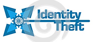 Identity Theft Gear Abstract Blue Background