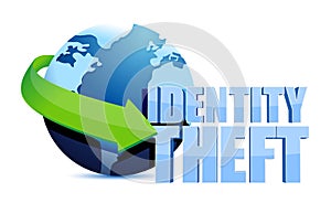 Identity theft globe sign
