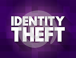 Identity theft occurs when someone uses another person`s personal identifying information, to commit fraud or other crime, text