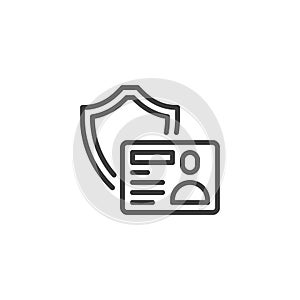 Identity Theft Protection line icon