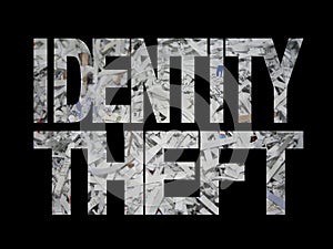 Identity theft with shredded paper