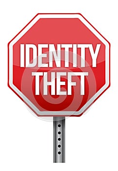 Identity theft sign illustration design