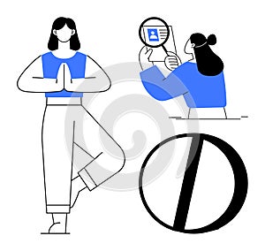 Digital Identity Verification Concept with User Authentication, Security Checkmark, and Privacy