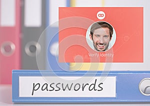 Identity Verify passwords App Interface