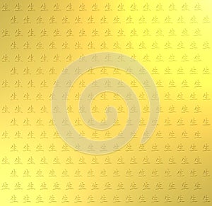 Ideogram word life, gold fantasy, colors, texture, isolated,