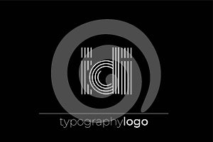 IDI modern geometric typography logo