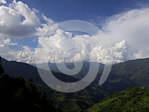 Idian Mountain valley and clouds picture