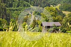 idilic alpine landscape photo