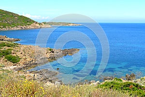 Idilic beach in Asinara's Island National Park, Sardinia, Italy.