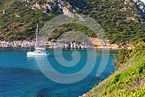 Idilic sailing day in a greek bay