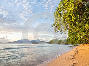 Idilic tropical beach. Pulisan, North Sulawesi