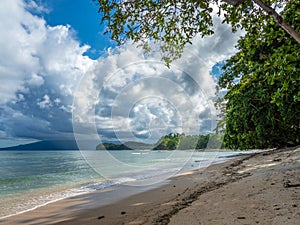 Idilic tropical beach. Pulisan, North Sulawesi