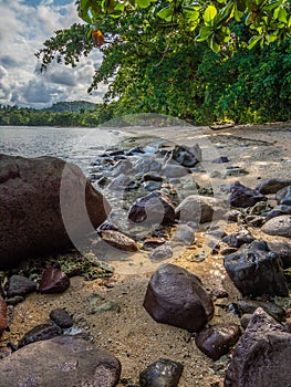 Idilic tropical beach. Pulisan, North Sulawesi