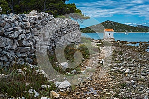 Idilic view on the mediterranean sea, Murter, Dalmatia, Croatia