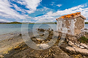 Idilic view on the mediterranean sea, Murter, Dalmatia, Croatia