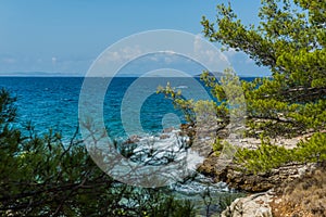 Idilic view on the mediterranean sea, Murter, Dalmatia, Croatia