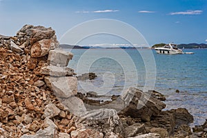 Idilic view on the mediterranean sea, Murter, Dalmatia, Croatia