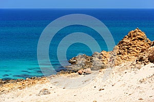 Idillyc seascape with rocks in Socotra island, Yemen