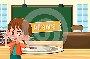 Idiom poster with All ears