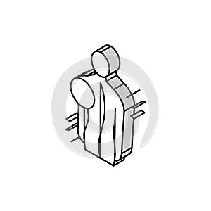 idiopathic scoliosis isometric icon vector illustration