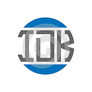 IDK letter logo design on white background. IDK creative initials circle logo concept. IDK letter design photo