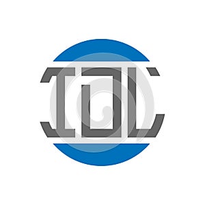 IDL letter logo design on white background. IDL creative initials circle logo concept. IDL letter design