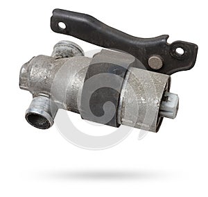 idle air valve for car engine on white isolated background. catalog of spare parts for websites and print