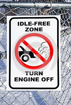 Idle-Free Zone, Turn Engine Off Sign