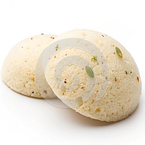 Idli isolated on white background