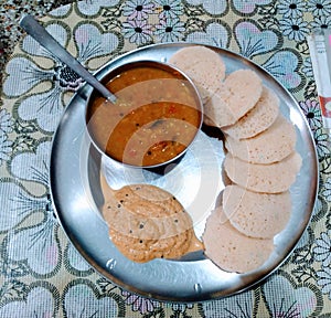 Idli and Sambar , South Indian food