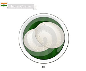 Idli or Traditional Indian Steamed Rice Cake