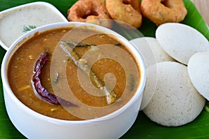 Idli Vada Chutney Sambhar photo