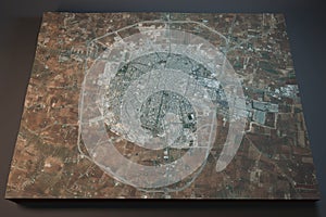 Idlib, satellite view, section 3d, Syria photo