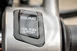 Idling Stop System Switch on a Motorcycle