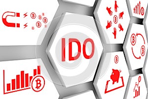 IDO concept cell background 3d