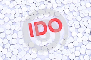 IDO concept scattered tokens abstract background concept 3D