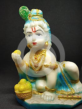 Idol of God Sri Krishna the Indian hindu religious god
