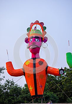 Idol of ravan during dussehra festival in India