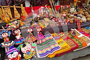 Idols and dolls at mercado de las brujas in Bolivia