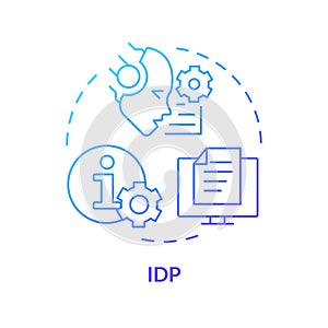 IDP ai blue gradient concept icon photo