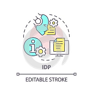 IDP ai multi color concept icon photo